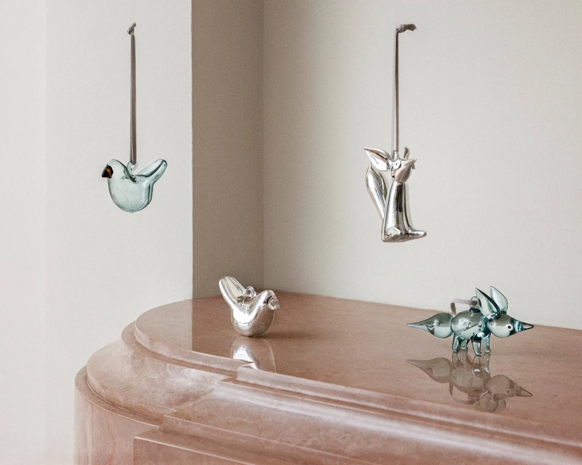 Iittala glassfugl, Speil, mini, 3-pakning Iittala