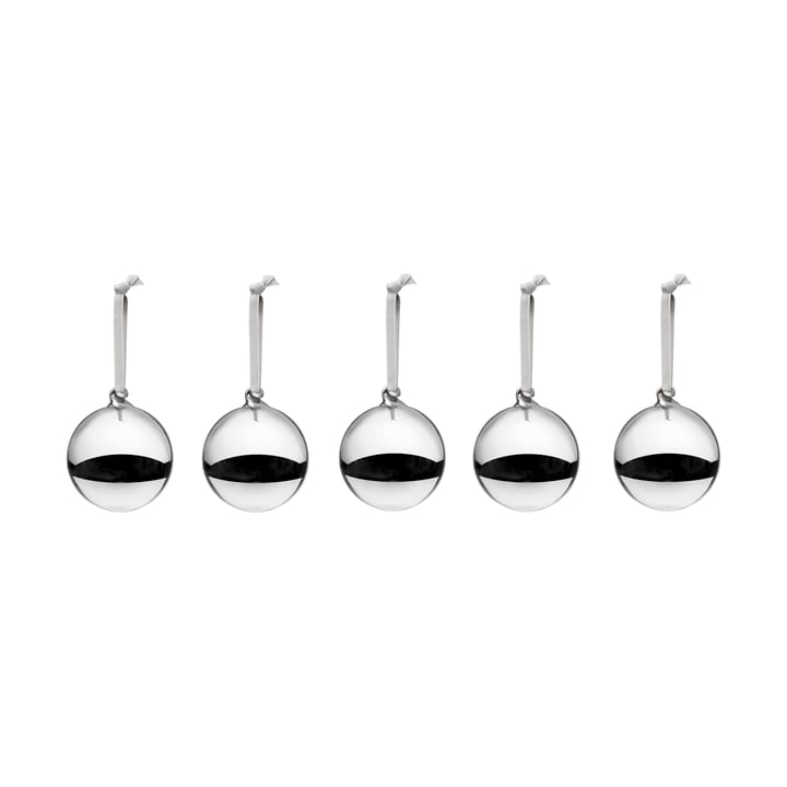 Iittala glasskule Ø8 cm 5-pk - Sølv - Iittala