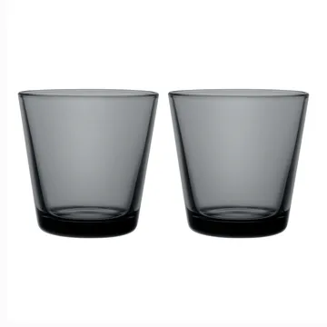 Kartio glass 21 cl 2 pakk - Mørkegrå - Iittala