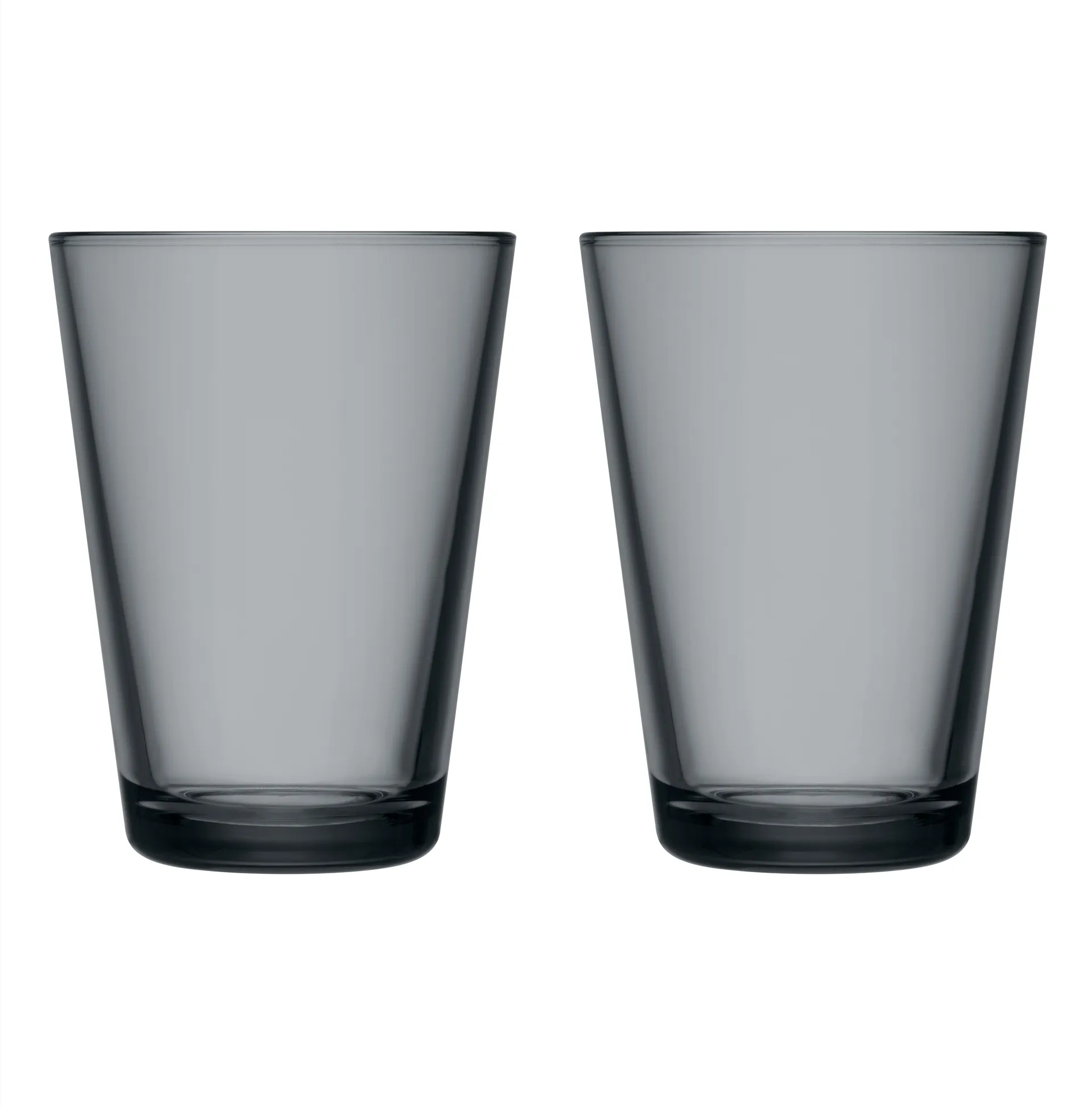 Kartio vannglass 40 cl 2-stk., Mørkegrå Iittala