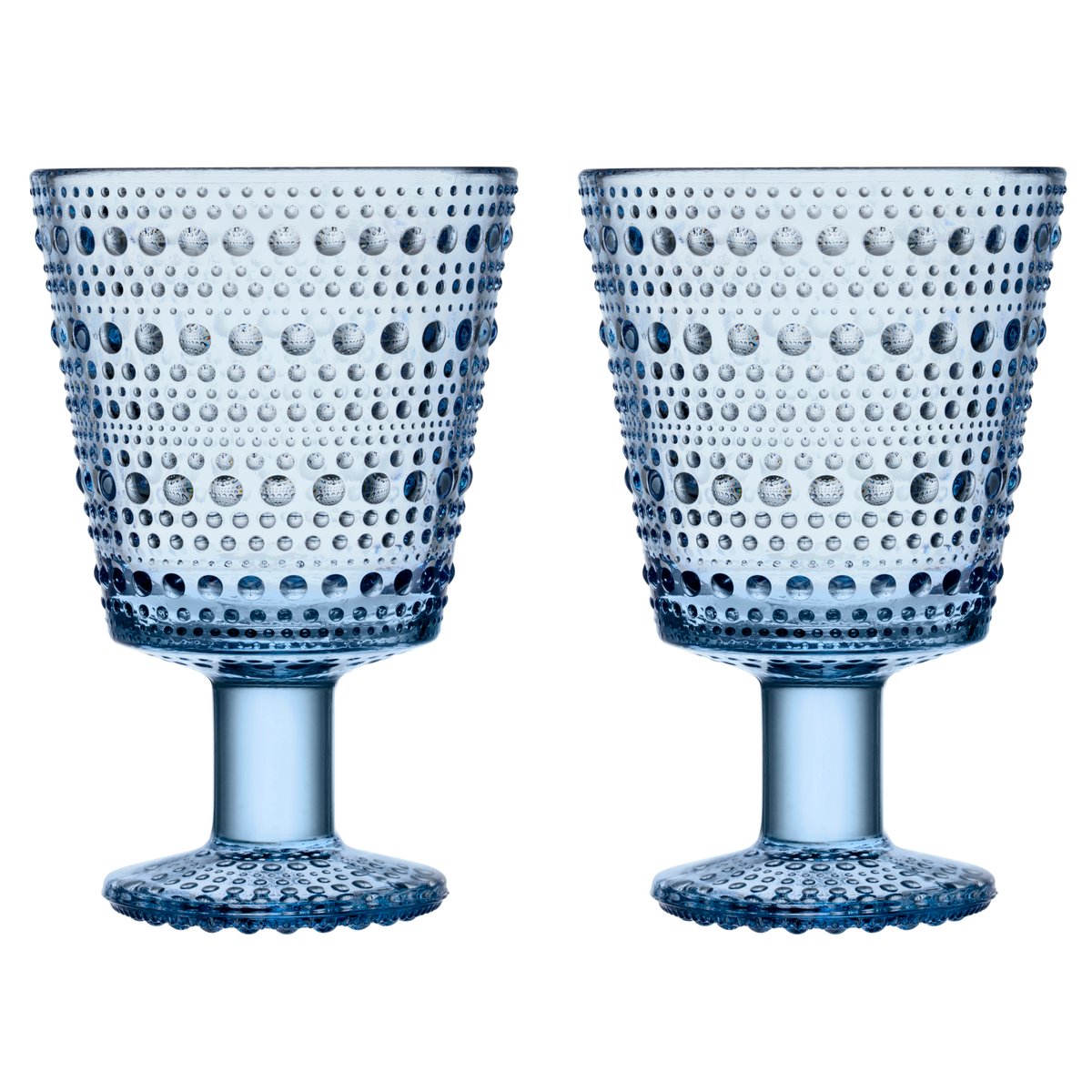 Iittala Kastehelmi drikkeglass på fot 26 cl 2 stk. Aqua