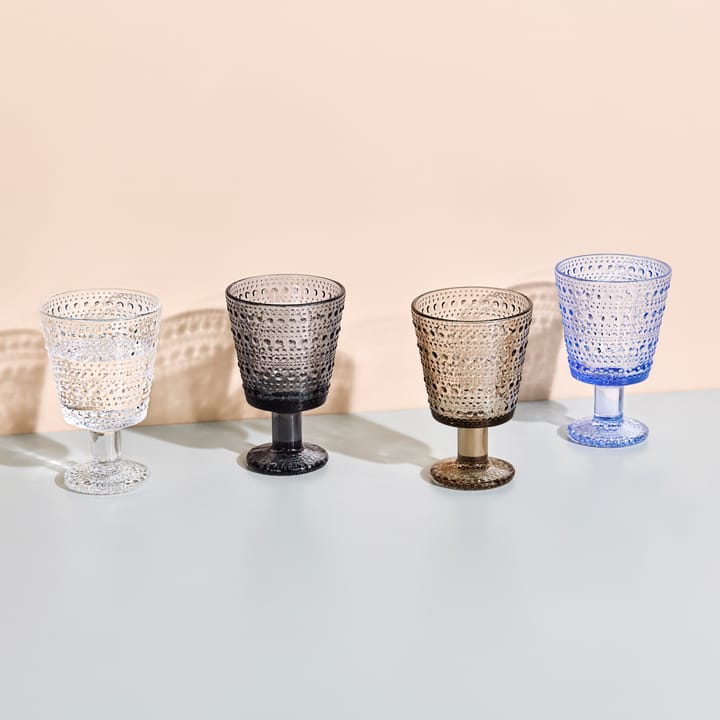 Kastehelmi drikkeglass på fot 26 cl 2 stk. - Aqua - Iittala