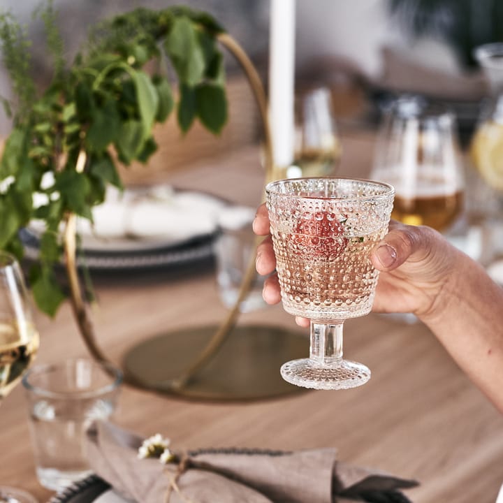 Kastehelmi drikkeglass på fot 26 cl 2 stk. - Klar - Iittala