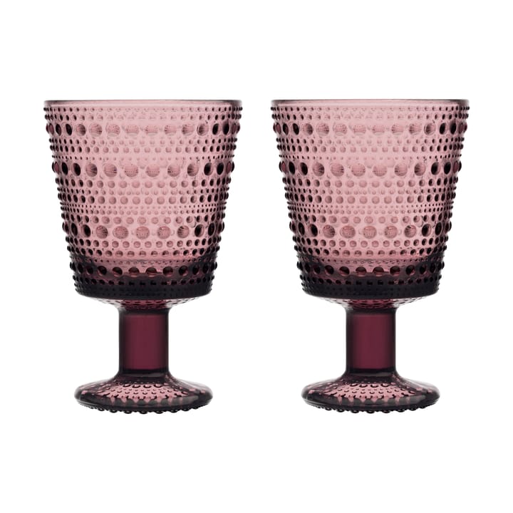 Kastehelmi drikkeglass på fot 26 cl 2 stk. - Lyng - Iittala