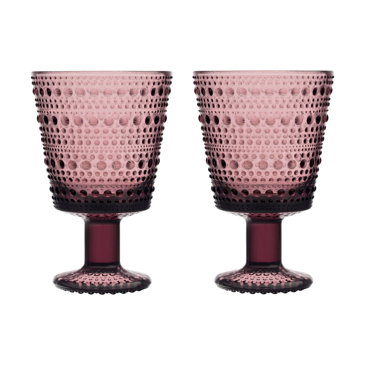 Iittala Kastehelmi drikkeglass på fot 26 cl 2 stk. Lyng