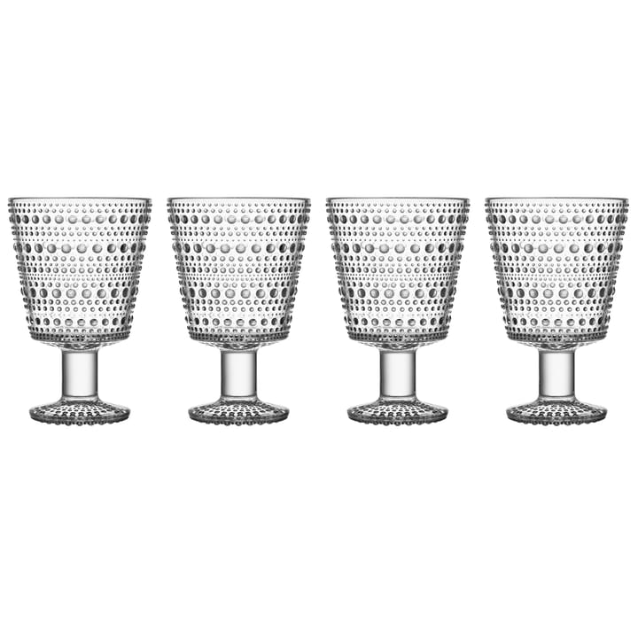 Kastehelmi drikkeglass på fot 26 cl 4-stk. - Klar - Iittala