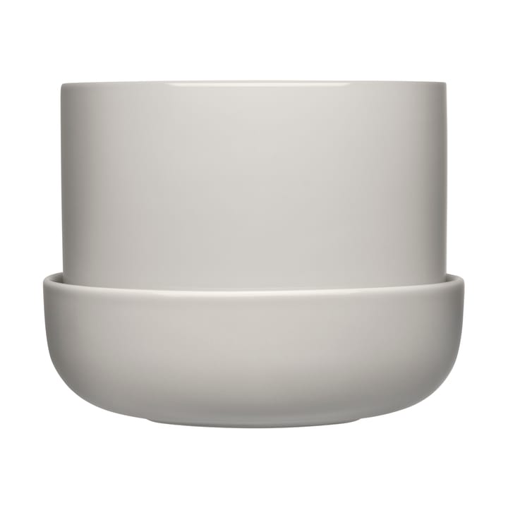 Nappula krukke med fat Ø17 cm h13 cm - Lysegrå - Iittala