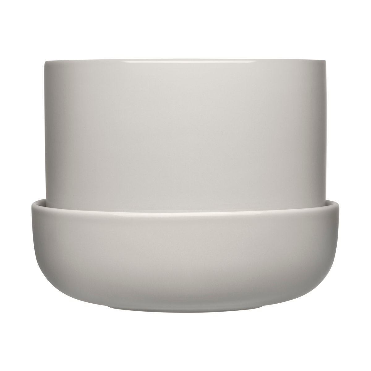 Bilde av Iittala Nappula krukke med fat Ø17 cm h13 cm Lysegrå