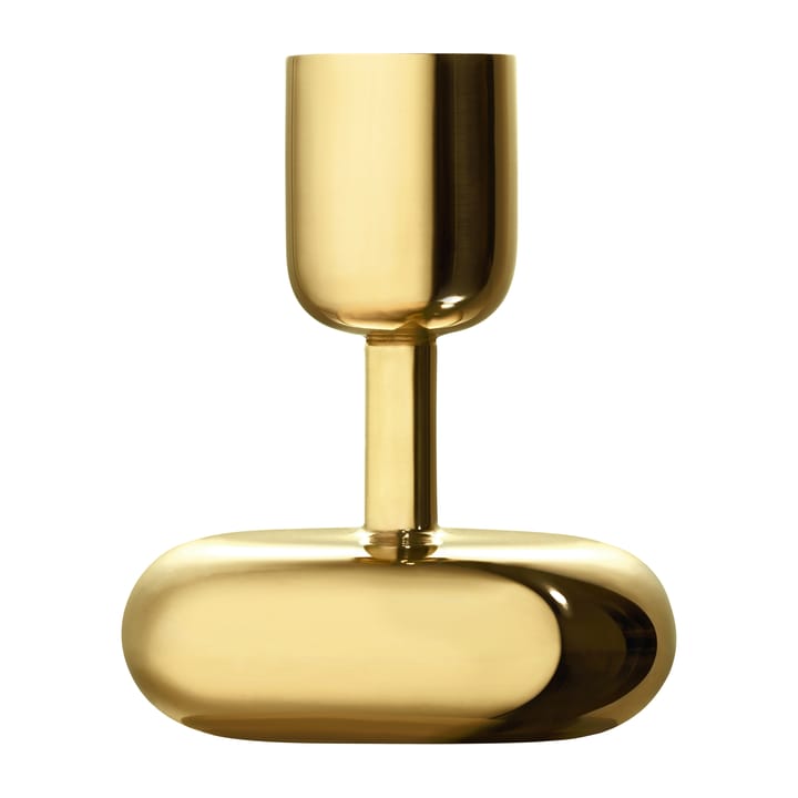 Nappula lysestake gavesett 2 deler, Messing Iittala