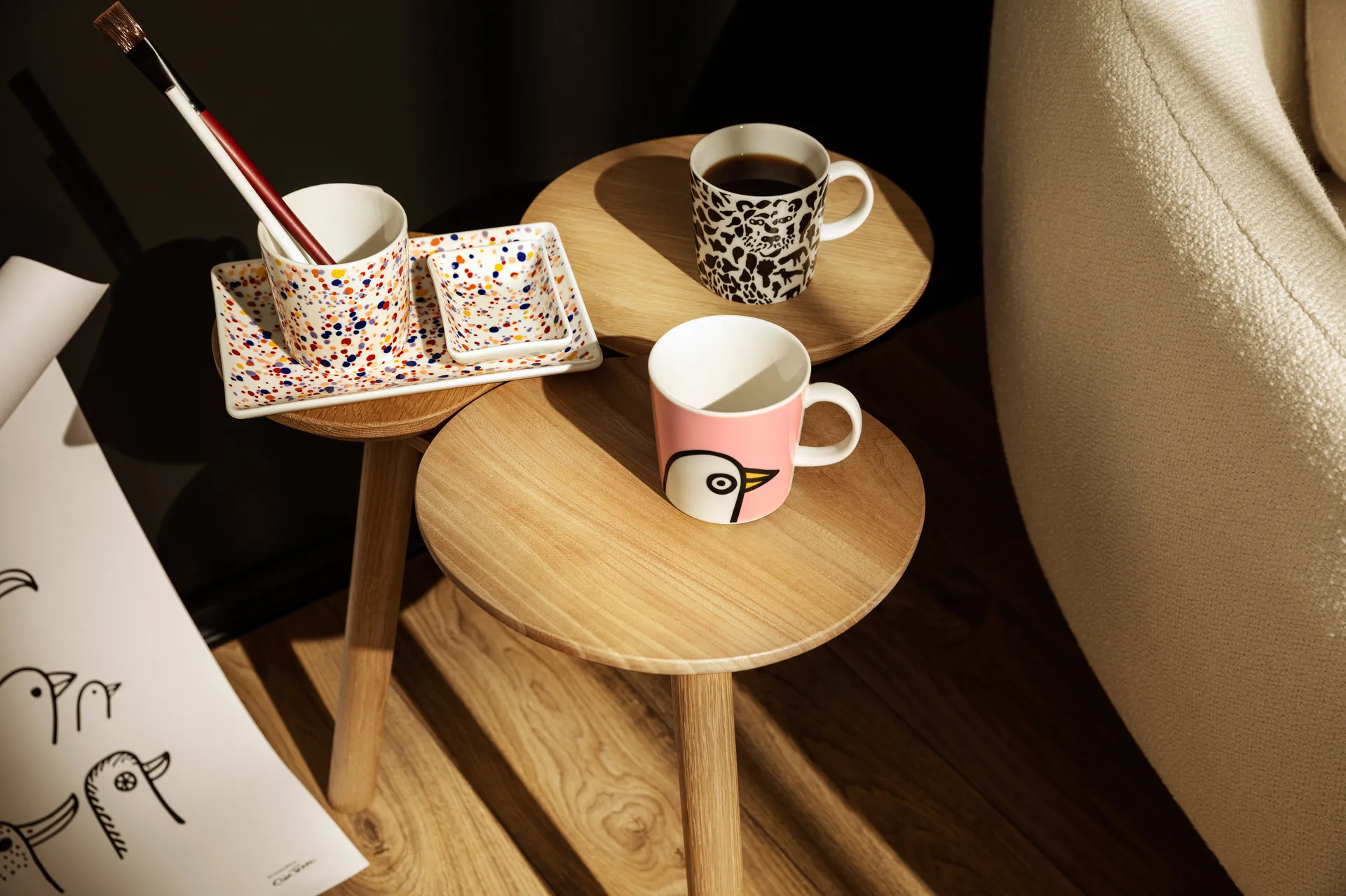 Oiva Toikka Birdie kopp 30 cl, Rosa Iittala