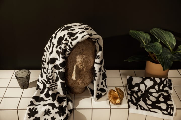 Oiva Toikka Cheetah håndkle 50 x 70 cm, Svart-hvit Iittala