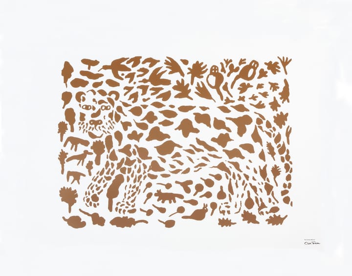 Oiva Toikka Cheetah plakat brun - 50 x 70 cm - Iittala