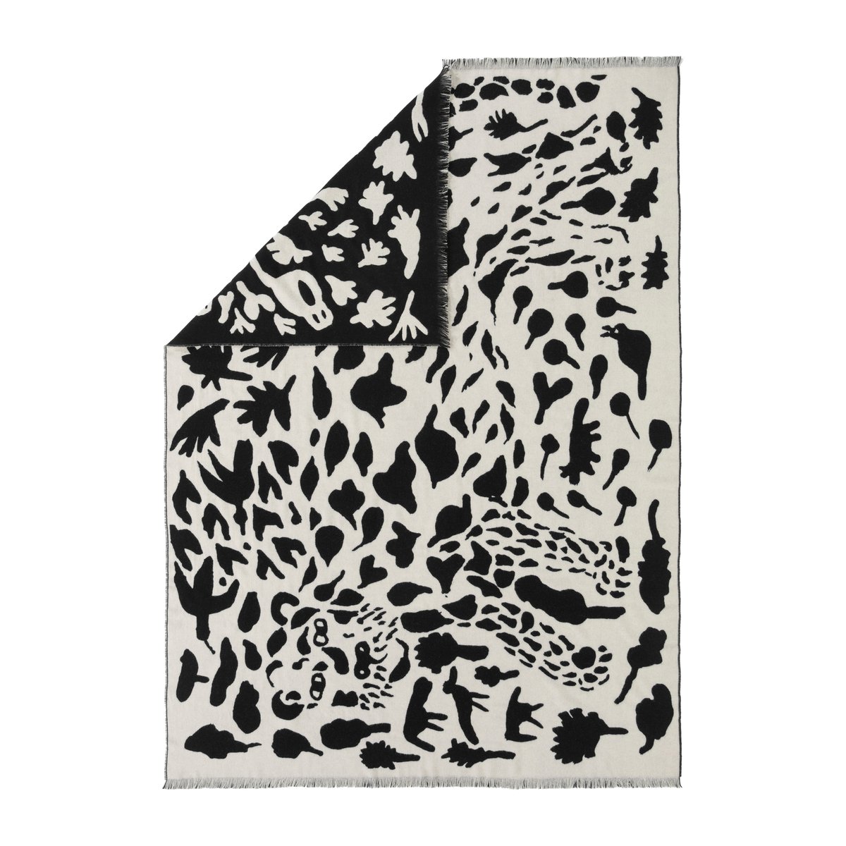 Bilde av Iittala Oiva Toikka Cheetah ullpledd 130 x 180 cm Svart-hvit