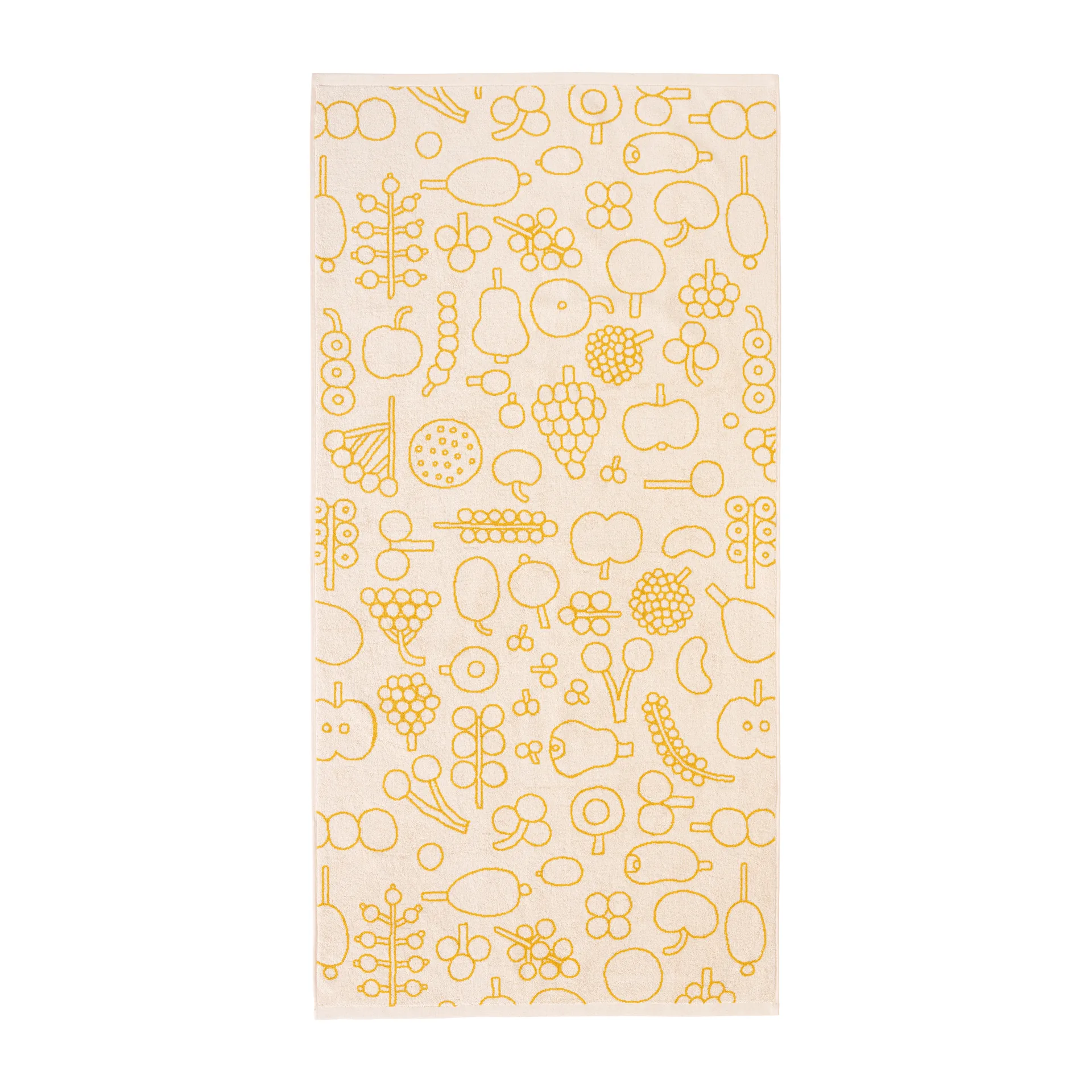 Oiva Toikka Frutta badehåndkle 70 x 140 cm, Gul Iittala