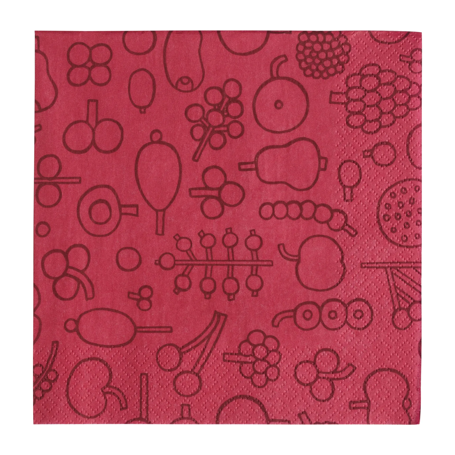 Oiva Toikka Frutta serviett 20-pakning, Rød Iittala