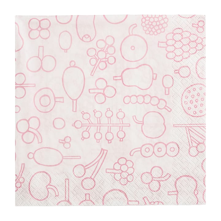 Oiva Toikka Frutta serviett 20-pakning, Rosa Iittala