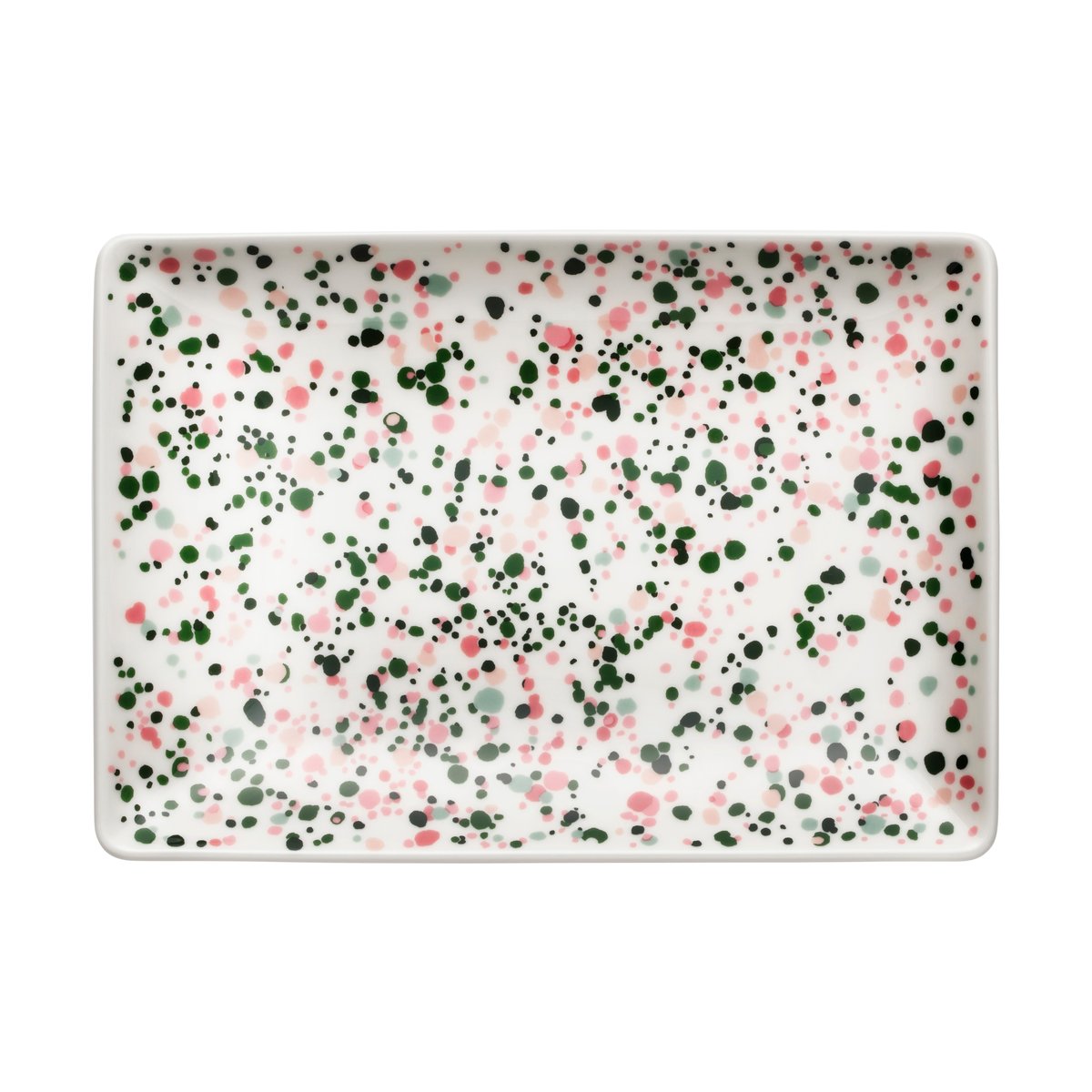 Iittala Oiva Toikka Helle A5 tallerken 15 x 21 Rosa-grønn