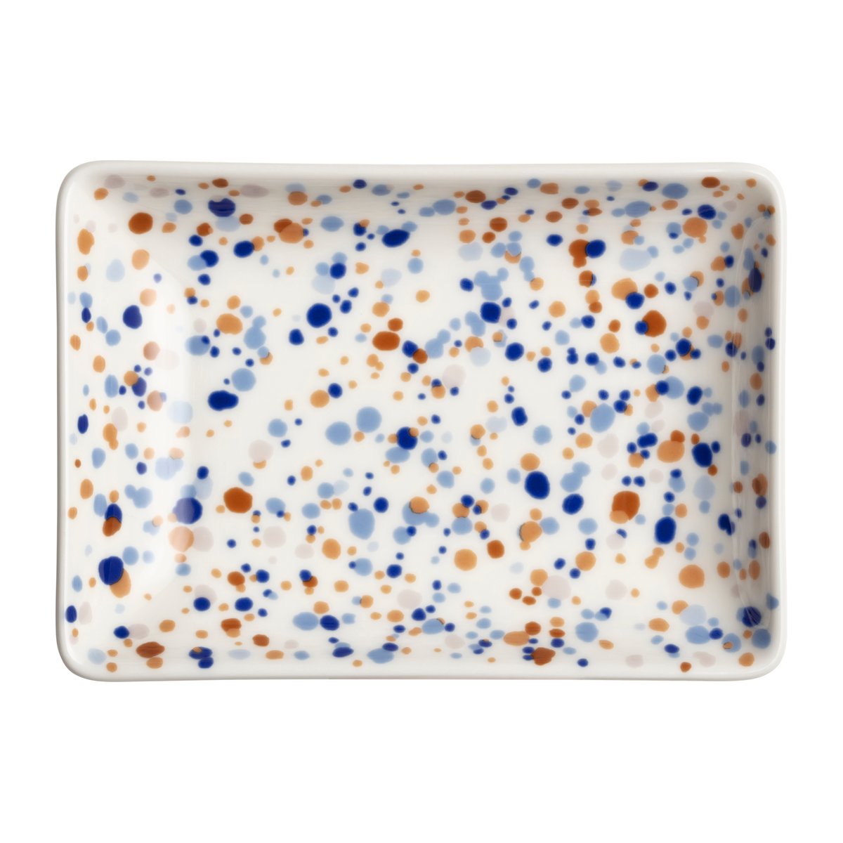 Iittala Oiva Toikka Helle A6 tallerken 10 x 15 cm Blå-brun