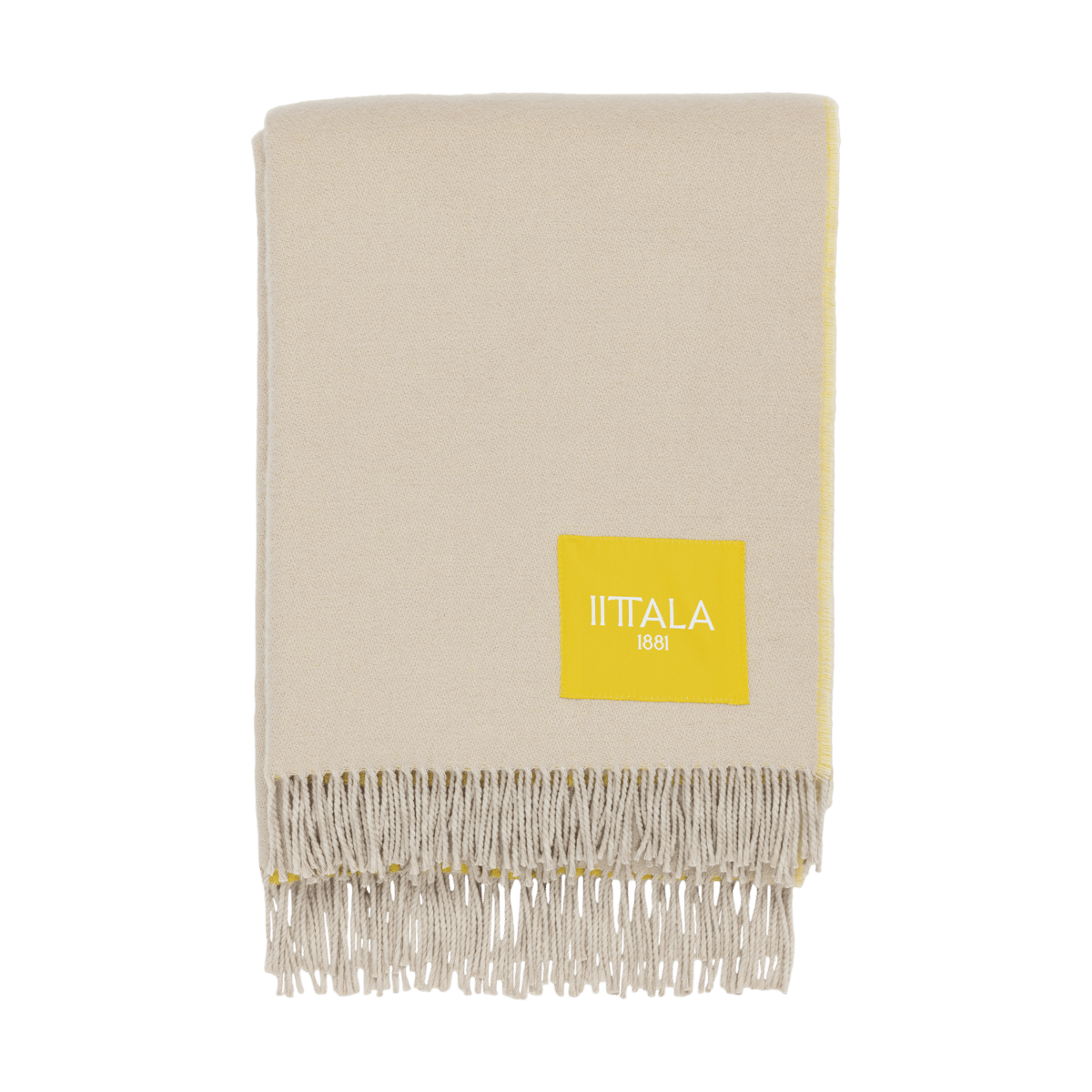 Iittala Play pledd 130x180 cm Beige-gul | Skandinavisk Design | Bomullspledd | Beige