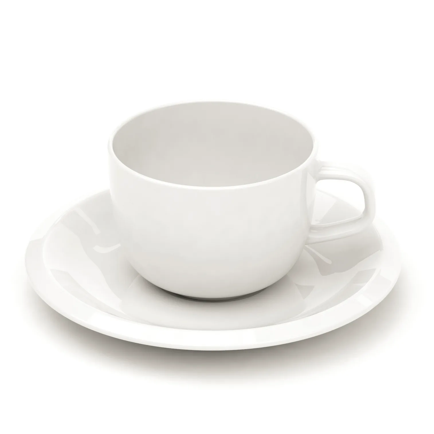 Raami kaffekopp med fat, Hvit Iittala
