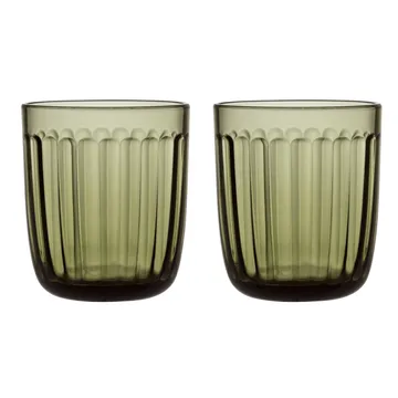 Raami vannglass 26 cl 2-stk. - mosegrønn - Iittala