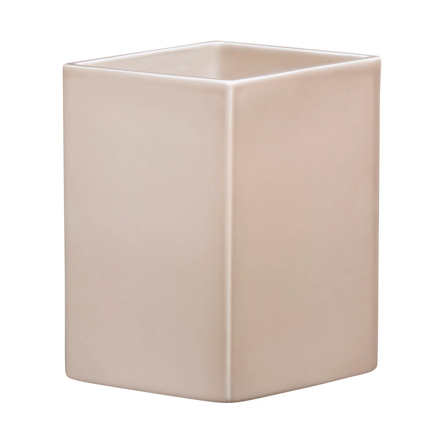 Ruutu keramikkvase 225 mm, Beige Iittala