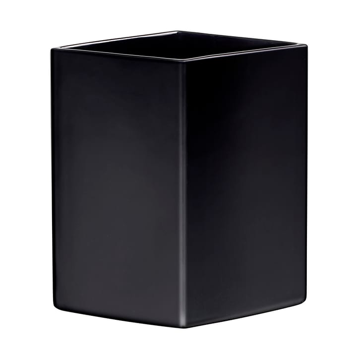 Ruutu keramikkvase 225 mm, Svart Iittala