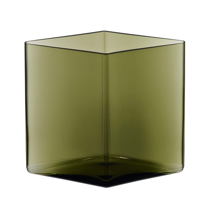 Ruutu vase 20,5x18 cm - mosegrønn - Iittala