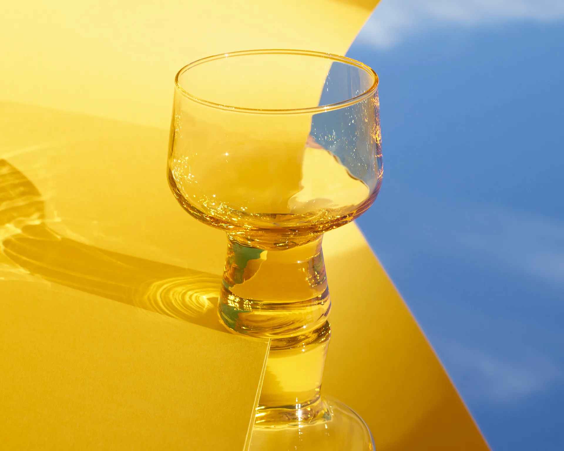 Solare glass på fot 29 cl 2-pakning, Eldgull Iittala