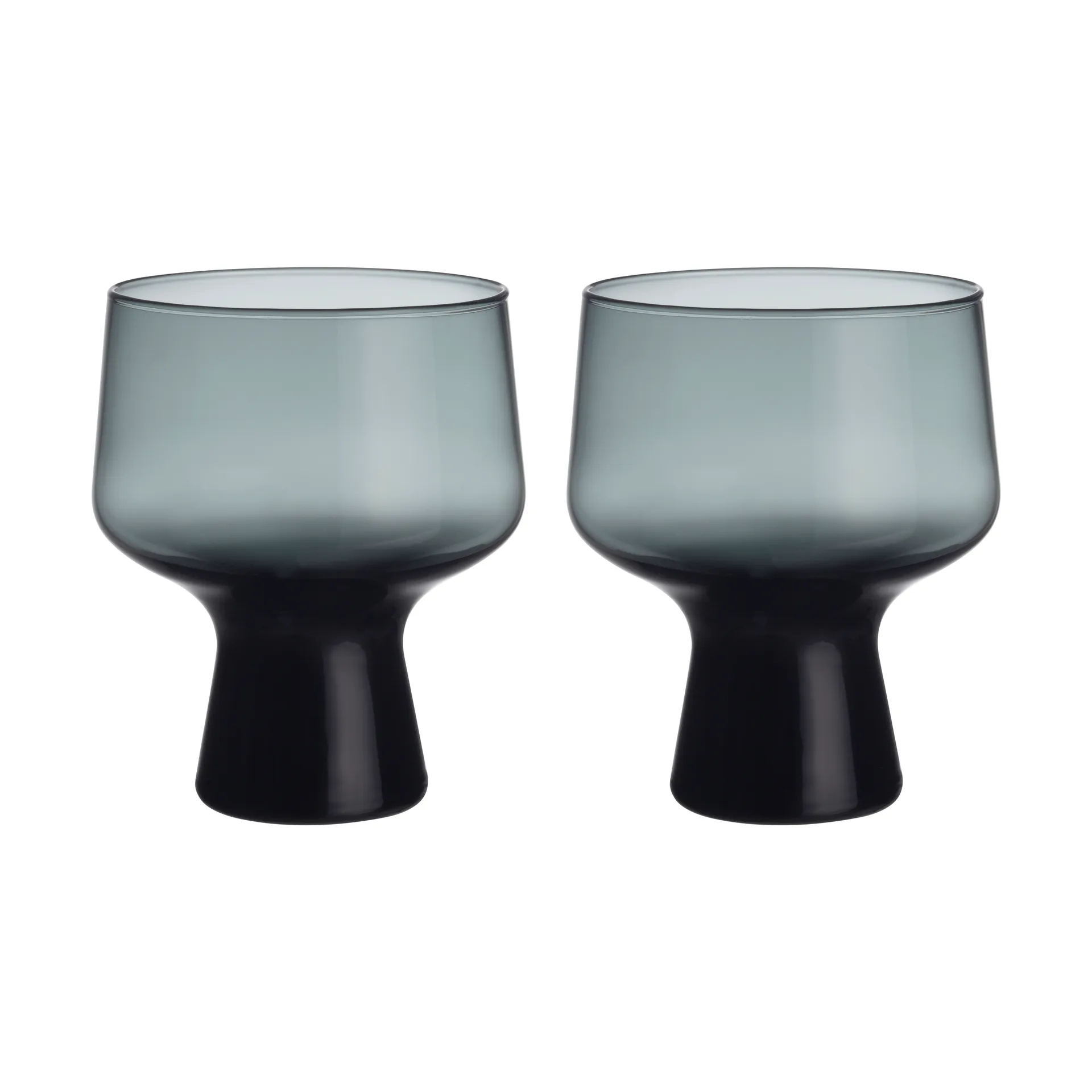Solare glass på fot 29 cl 2-pakning, Stålgrå Iittala