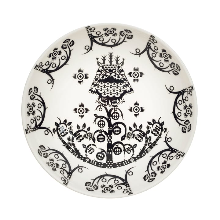 Taika dyp tallerken 20 cm - svart mønstret - Iittala