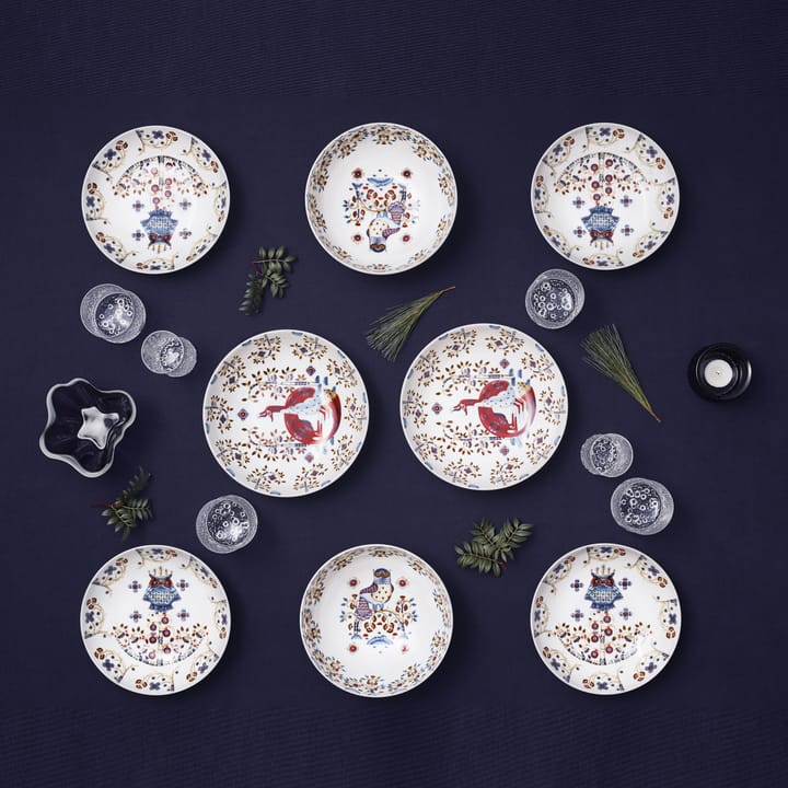 Taika dyp tallerken, hvitmønstret Iittala