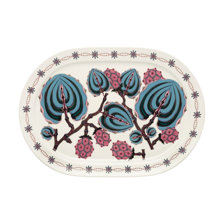 Taika Sato serveringstallerken oval 41 cm - Hvit-flerfarget - Iittala