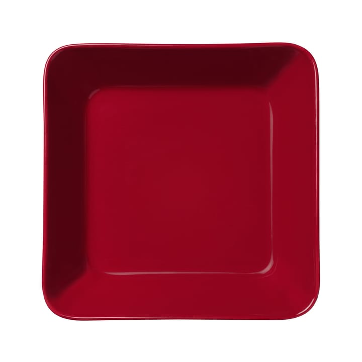 Teema firkantet tallerken 16x16 cm - rød - Iittala
