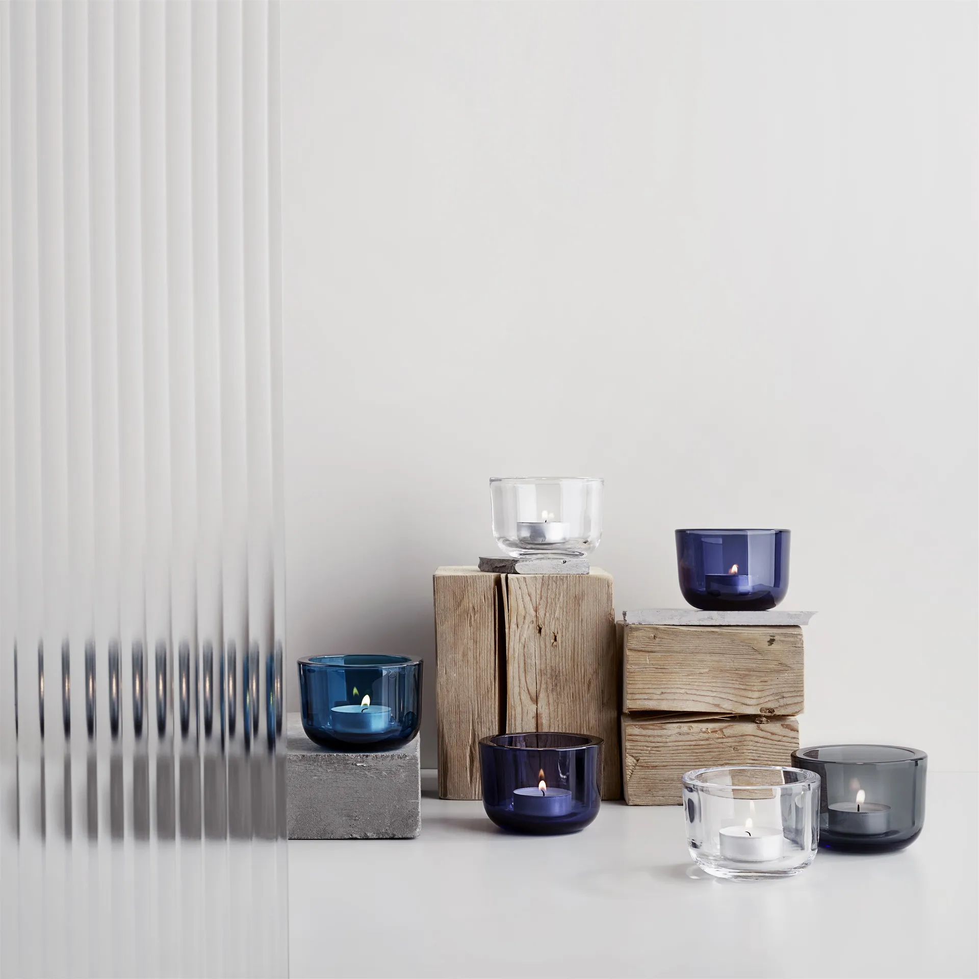 Valkea lyslykt 60 mm, regn Iittala