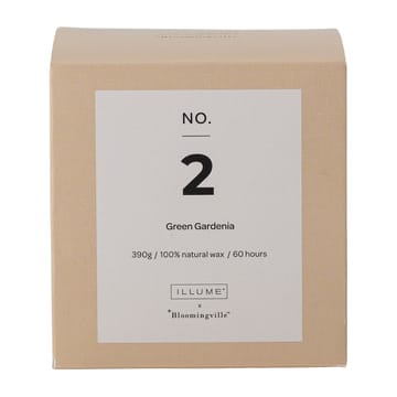 NO. 2 Green Gardenia duftlys - 390 g + Giftbox - Illume x Bloomingville