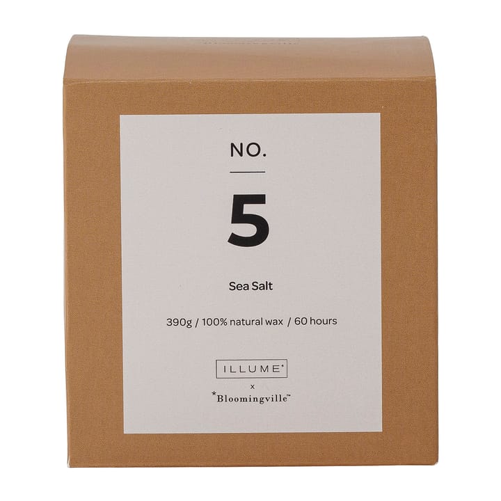 NO. 5 Sea Salt duftlys - 390 g + Giftbox - Illume x Bloomingville