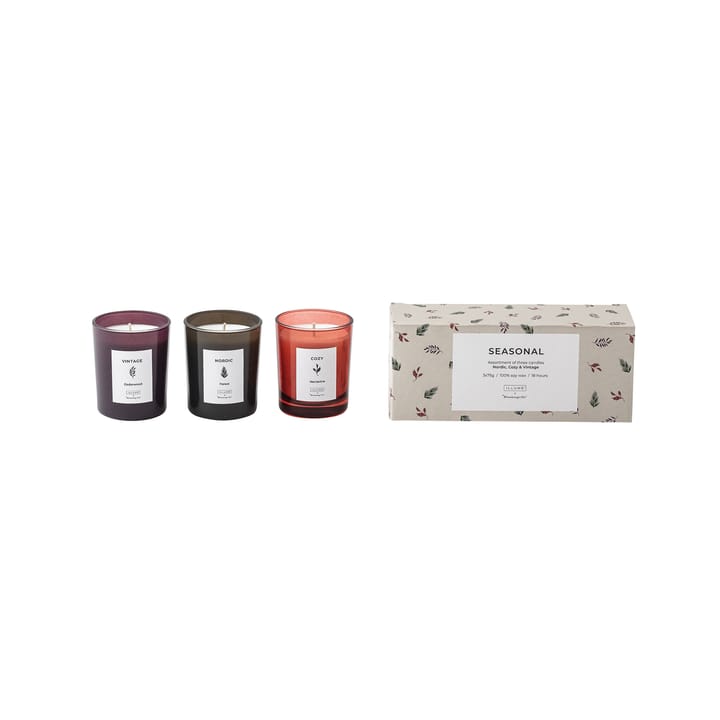 SEASONAL duftlys 3-stk., 75 g Illume x Bloomingville