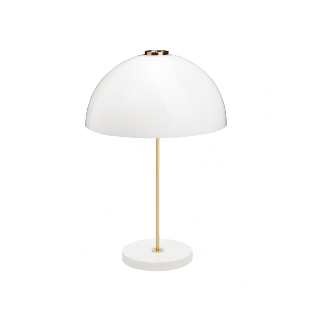 Bilde av Innolux Kupoli bordlampe Hvit messingdetaljer