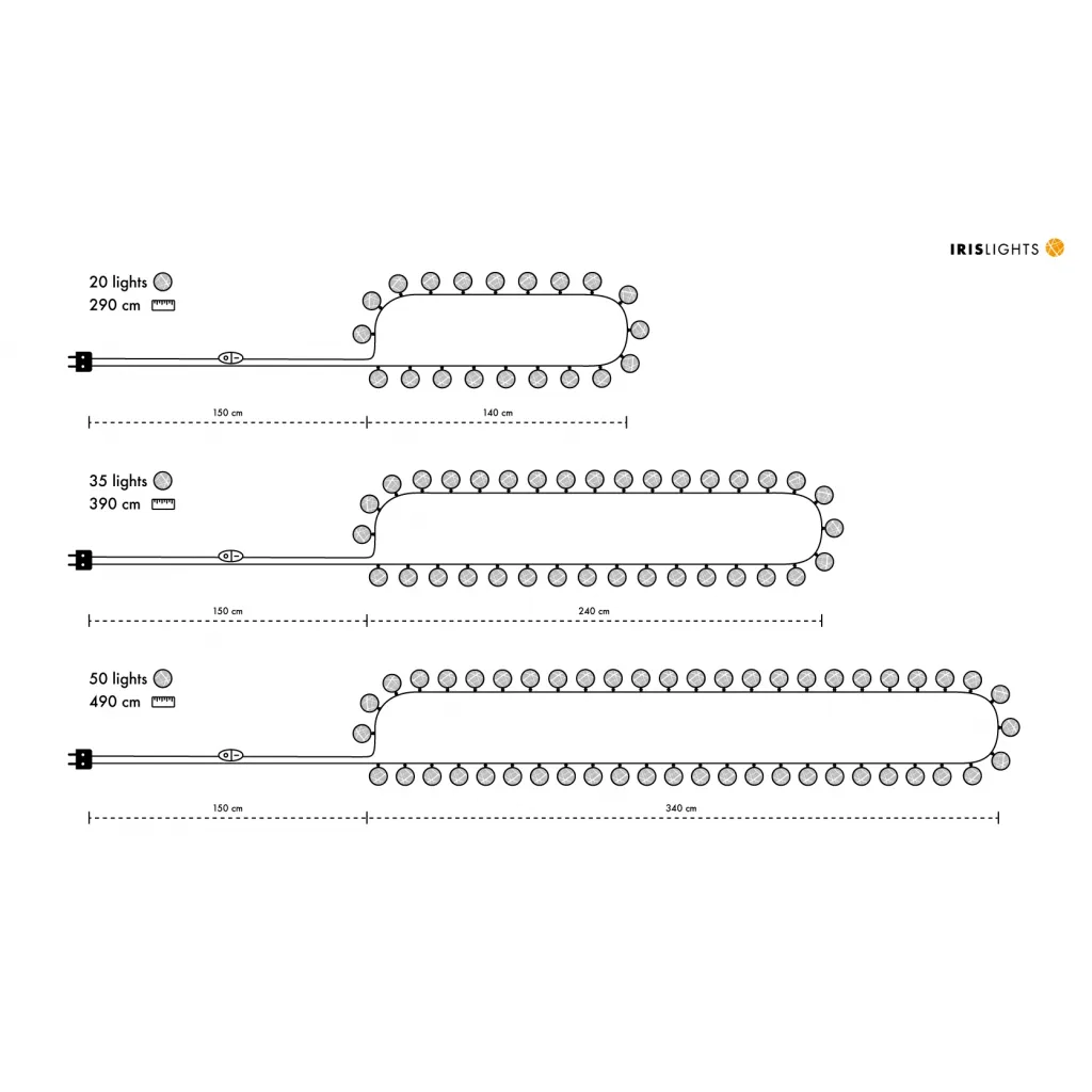 Irislights Cactus, 35 baller Irislights