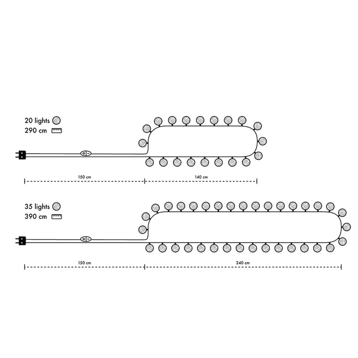 Irislights Graphic Grey - 35 boller - Irislights