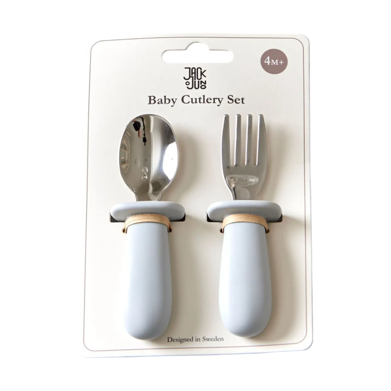 Baby bestikksett 2 deler, Glacier grey Jack o Juno