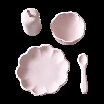 Little Poppy barneservise 4 deler - Light pink - Jack o Juno