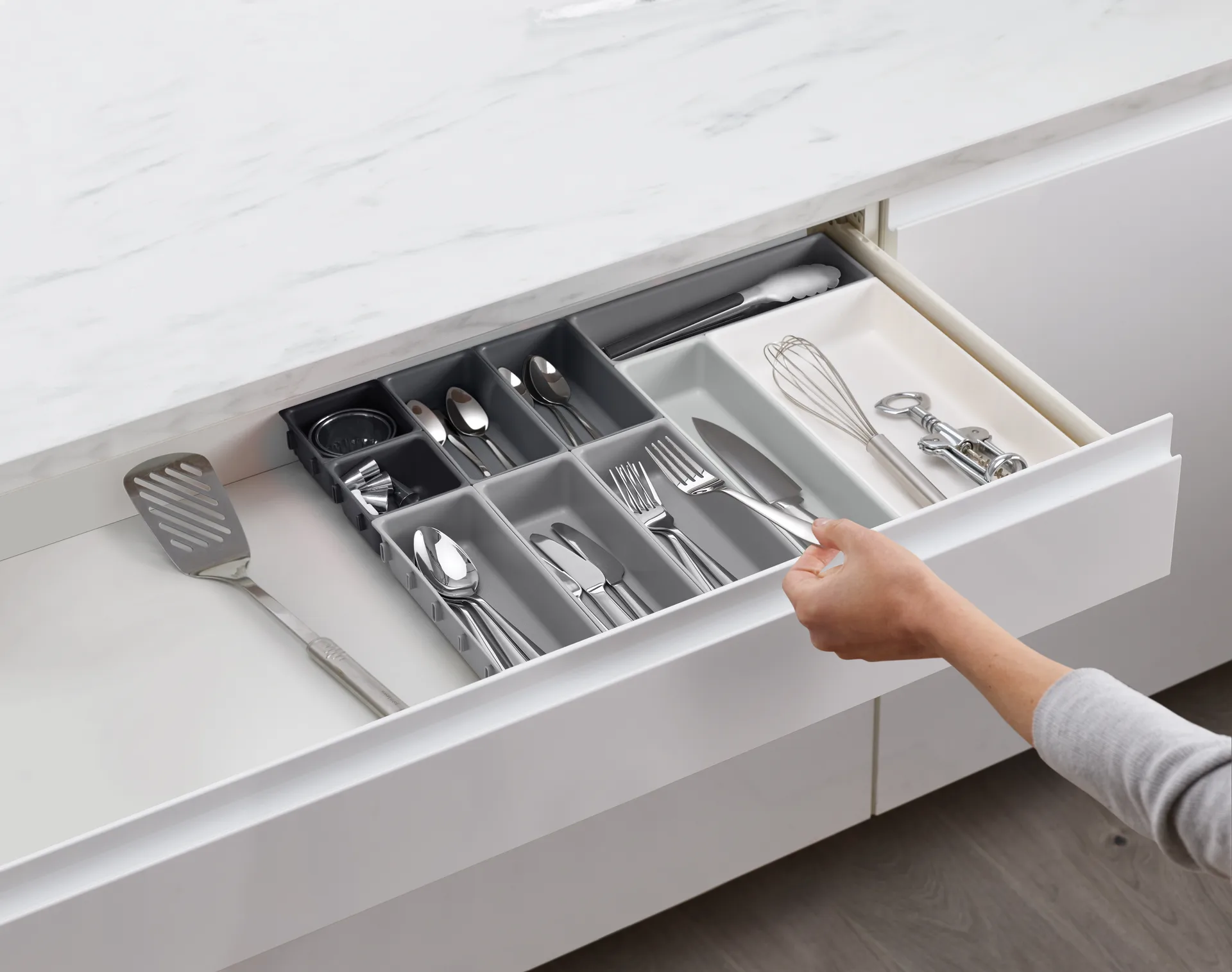 Blox bestikkskuff 10 deler, Grå Joseph Joseph