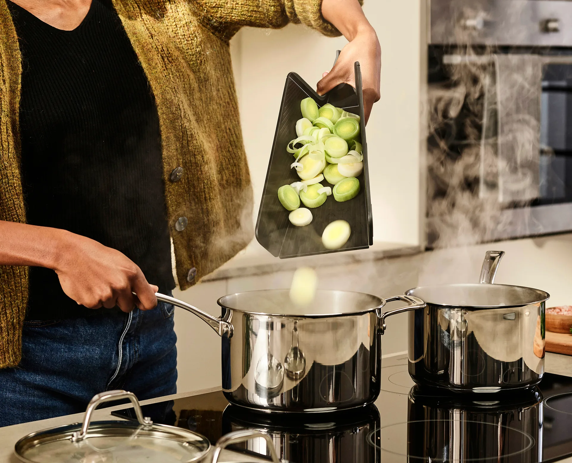 Chop2pot skjærefjøl plus svart, Regular Joseph Joseph