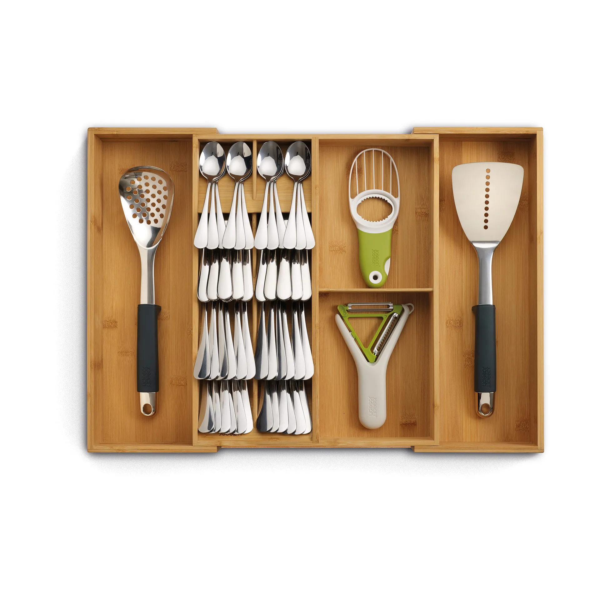 Drawerstore uttrekkbar bestikkskuff, Bambus Joseph Joseph