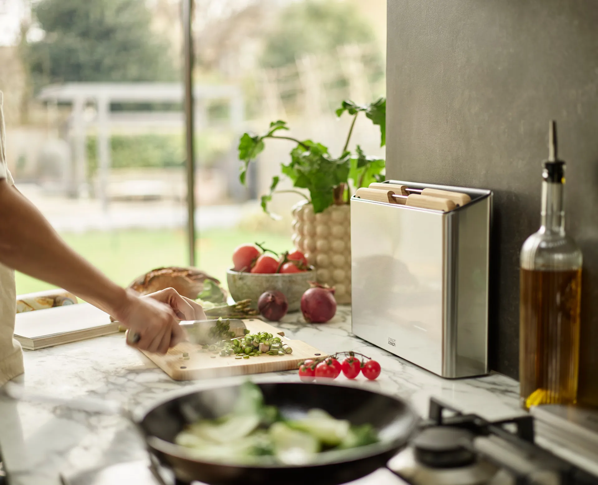 Folio steel skjærefjøl 3 deler, Bambus-stål Joseph Joseph