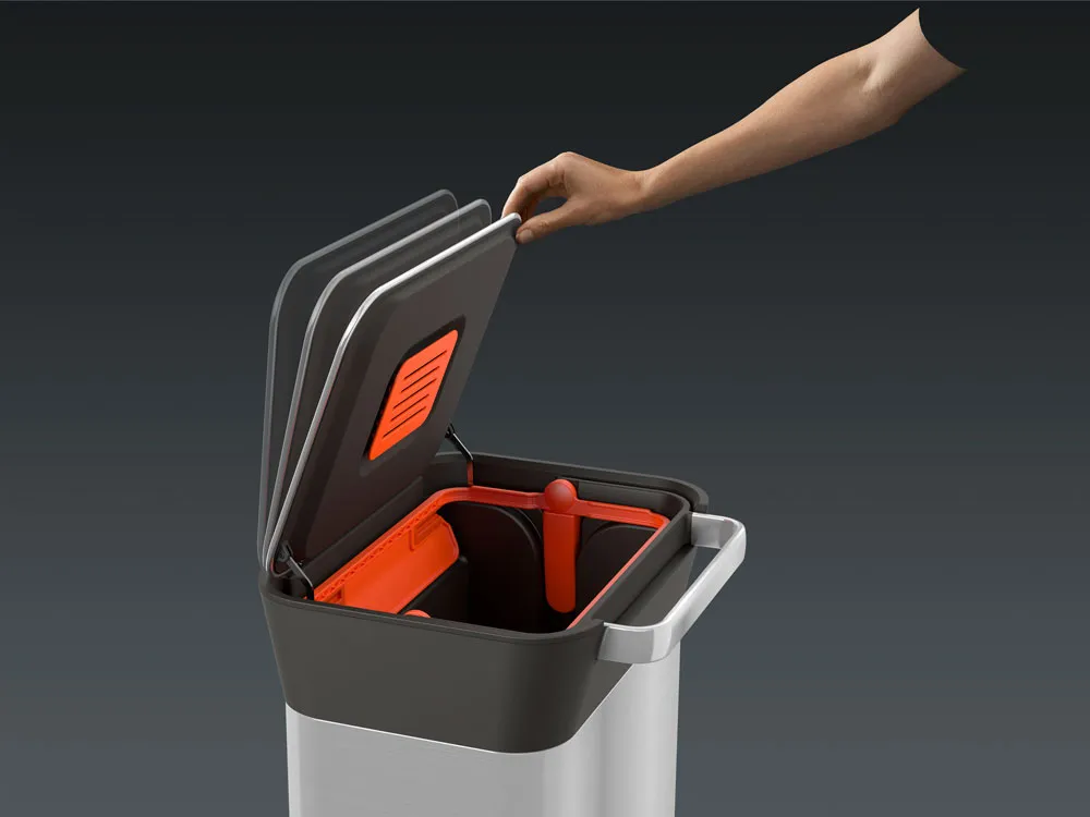 Joseph Joseph Titantrash compactor pedalbøtte 30 L, Stainless steel Joseph Joseph