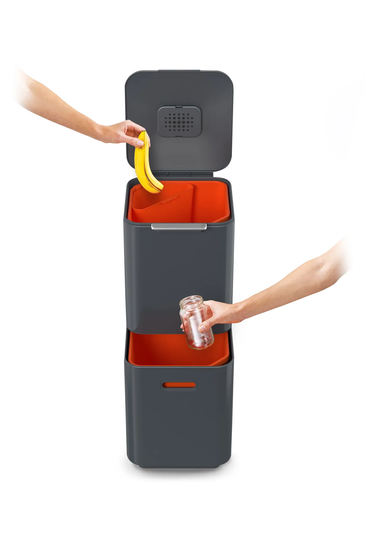 Joseph Joseph Totem Compact søppelbøtte 40 L, Graphite Joseph Joseph