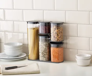 Podium oppbevaringsboks 5 deler - Grå - Joseph Joseph